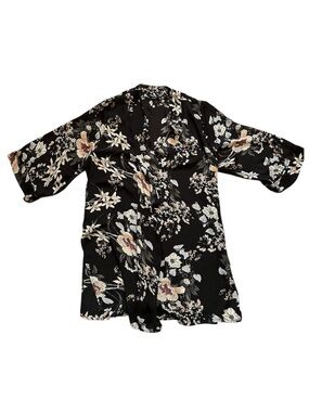 Tahari Floral Black Kimono